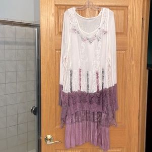 Beautiful, 2 piece lace dress made in Italy